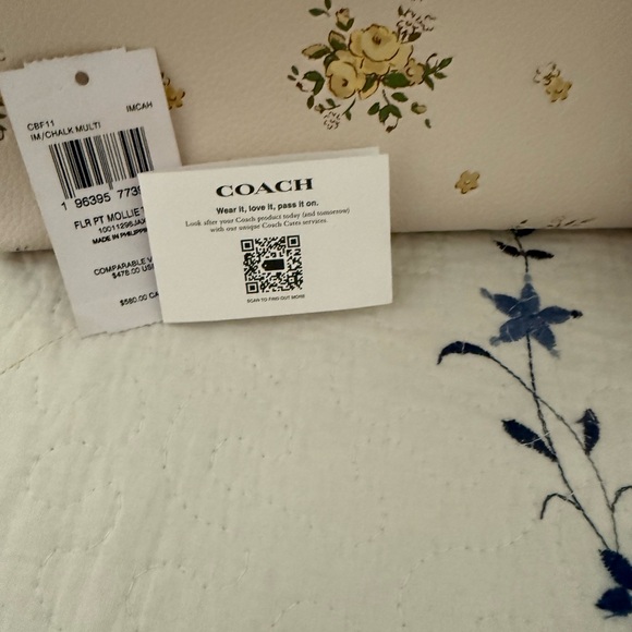 Coach Yellow Floral Cream Tote - Picture 9 of 15